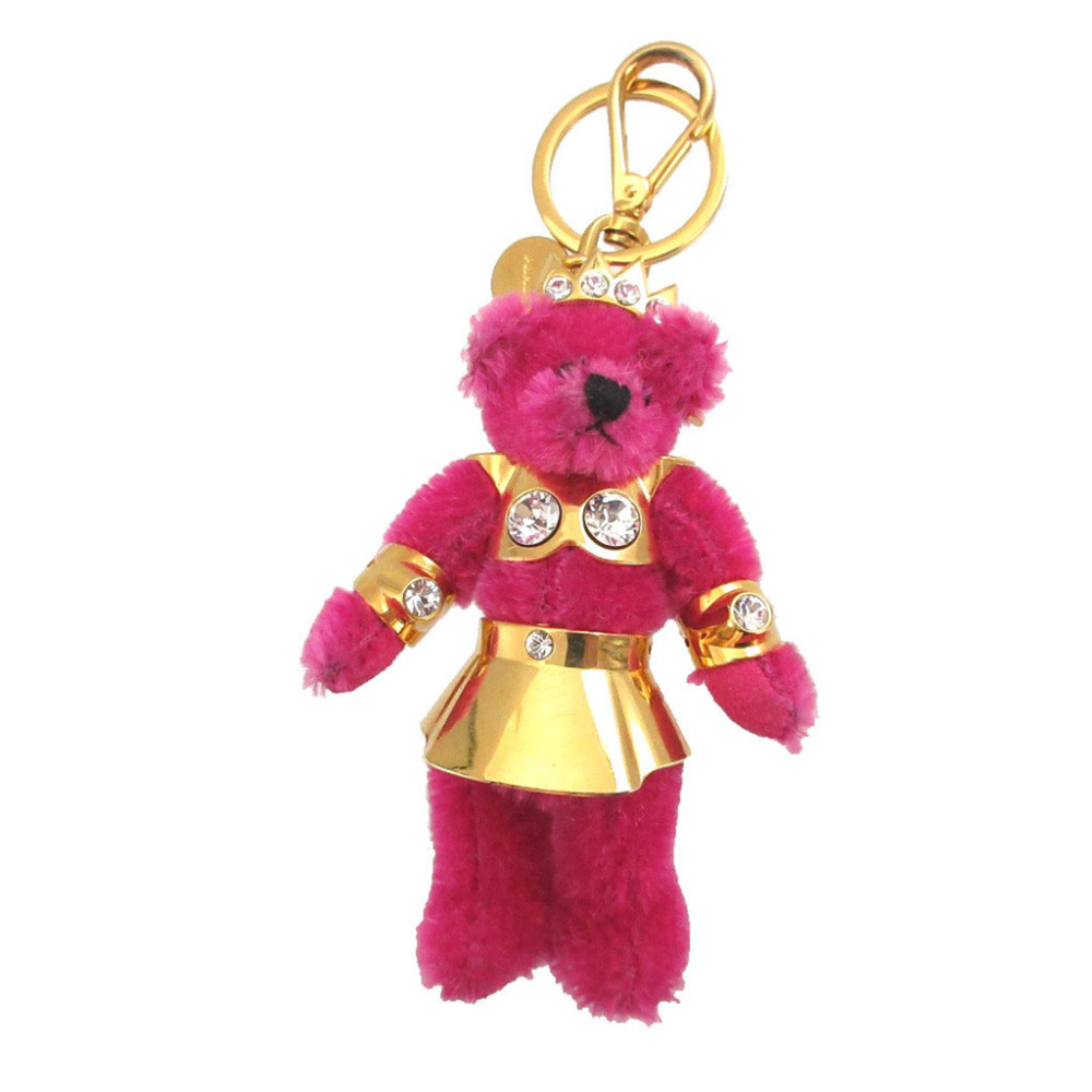 Prada 1AR877 Bear Fabric Pink Accessory Bag Charm Keychain 0429-1PRADA